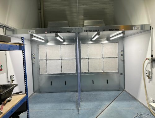 Cabine aspirante double module pour ponçage de pièces aéronautiques – Tarn (81)
